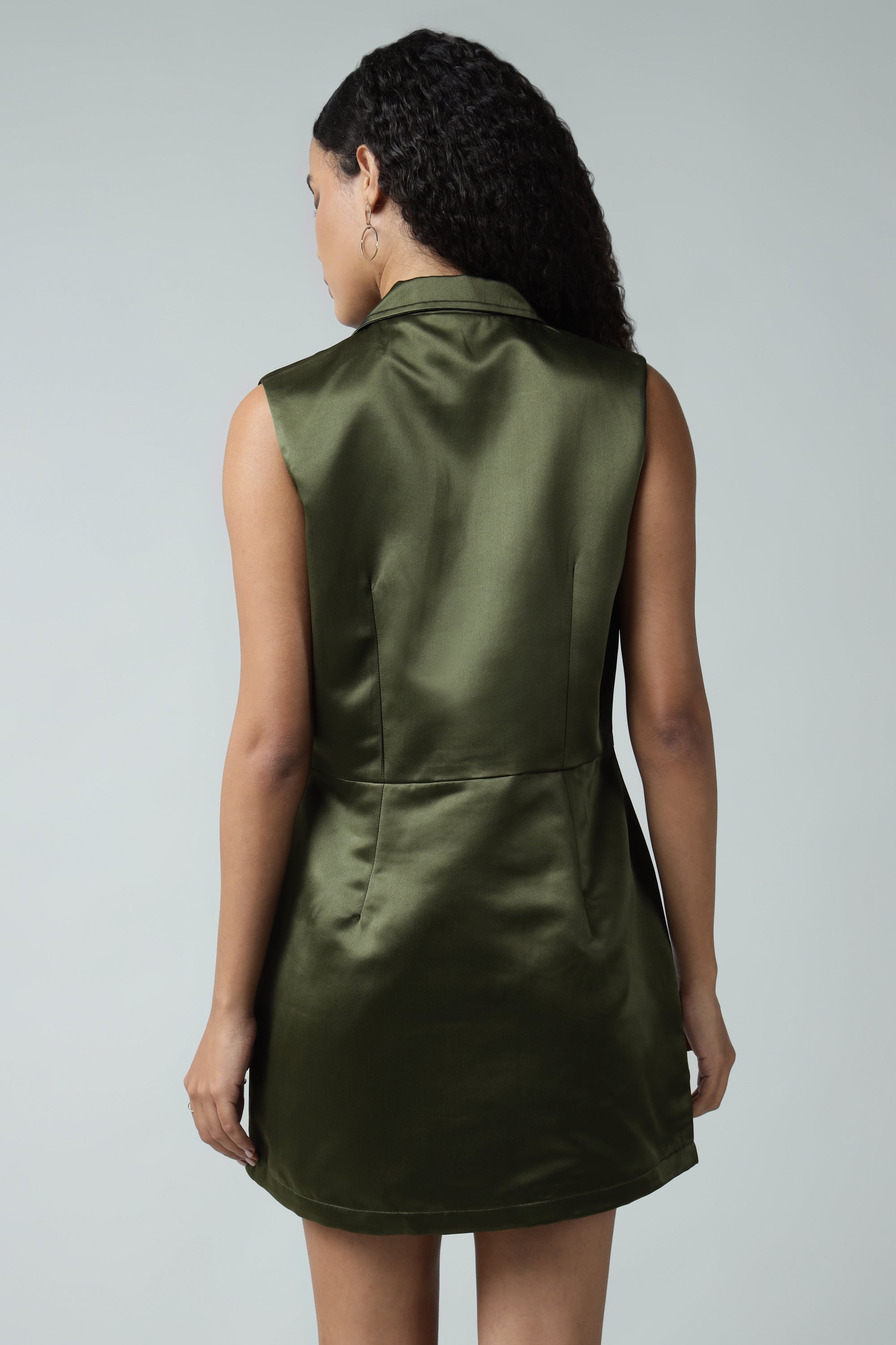 Mud Green Vest Dress