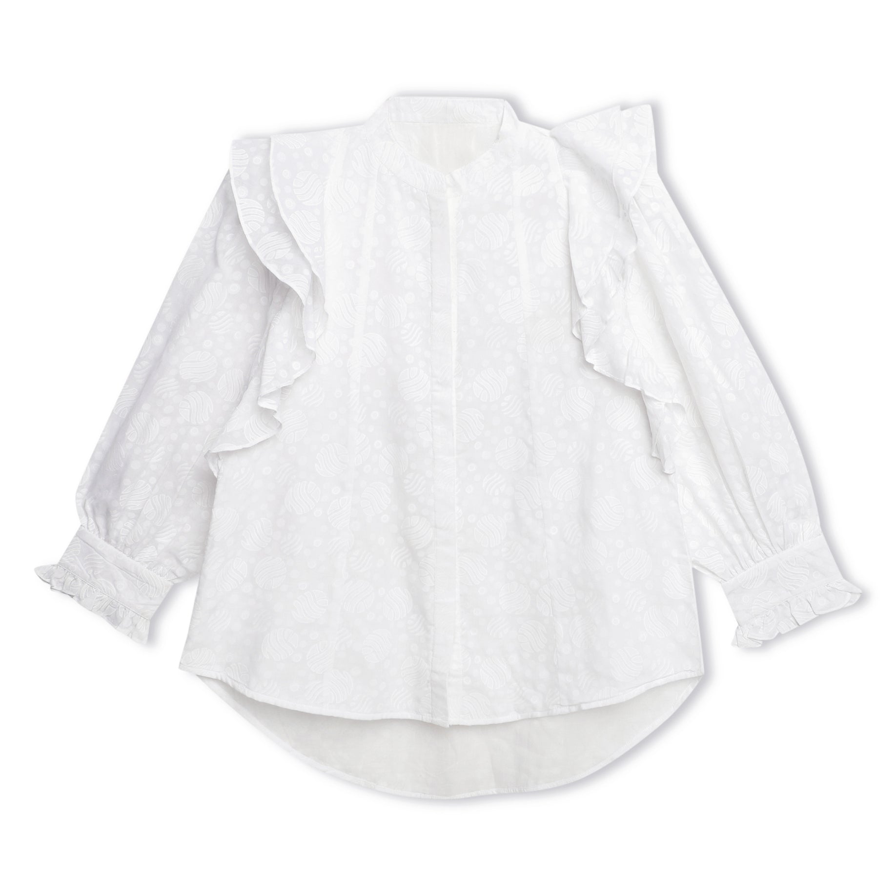 Double Frill Stylised Oversized Shirt